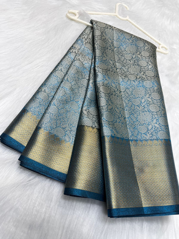 BLUE BANARAS SILK SAREE