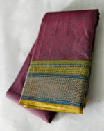 KANCHI COTTON DUAL TONE WITH CONTRAST ZARI BORDER
