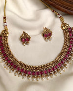 CLASSIC RUBY NECKLACE WITH EARRINGS SET