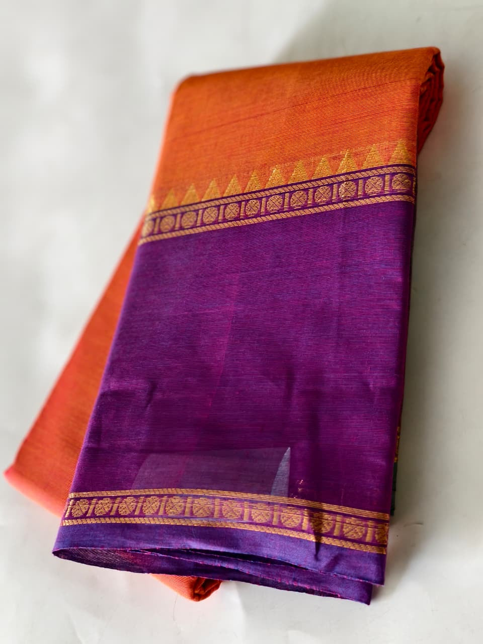 KANCHI COTTON SAREE WITH GANGA JUMANA BORDER
