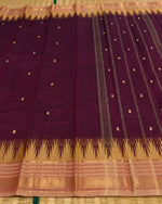 KANCHI COTTON SAREE WITH CONTRAST BORDER