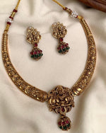Classic necklace and lakshmi jhumka set