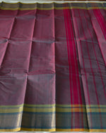 KANCHI COTTON DUAL TONE WITH CONTRAST ZARI BORDER