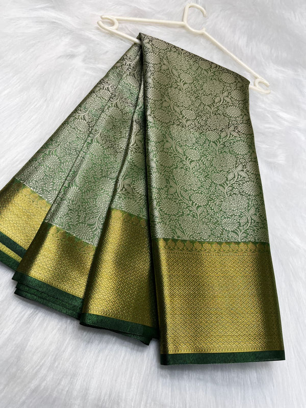 GREEN BANARAS SILK SAREE