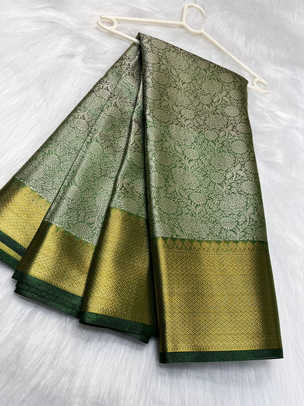GREEN BANARAS SILK SAREE