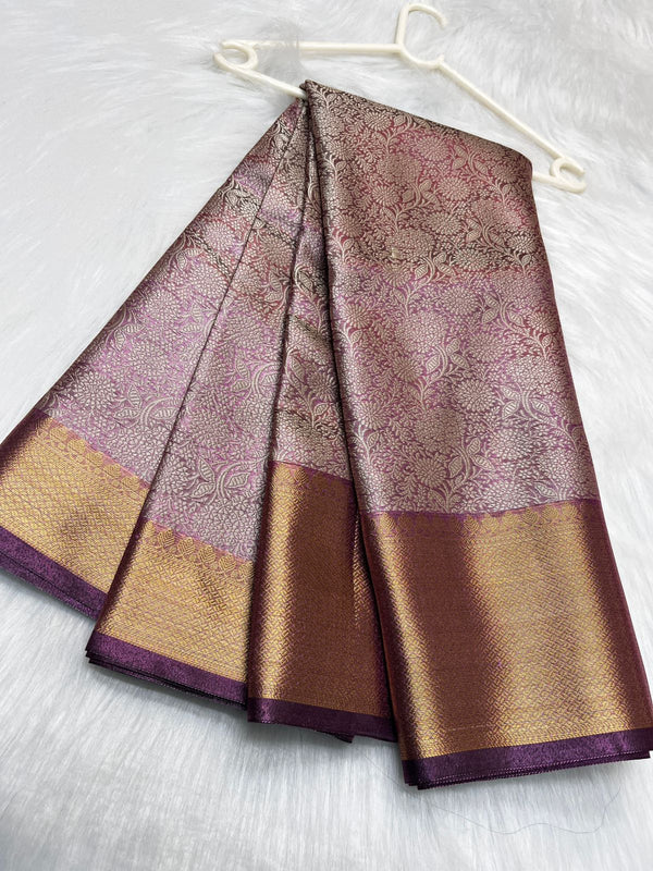 PINK BANARAS SILK SAREE