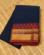 KANCHI COTTON SAREE WITH CONTRAST ZARI BORDER