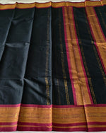 KANCHI COTTON SAREE WITH CONTRAST ZARI BORDER